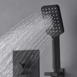 Ceiling Mount Square Black Rain Shower System With Body Spray Jets In Wall, 20 I -Warm Bathroom 135121dc02e0f6b2 3009 w800 h800 b0 p0
