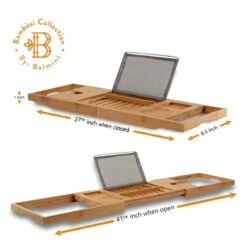 Bambusi By Belmint 100% Bamboo Bathtub Caddy With Extendable Sides 7 Bambusi By Belmint 100% Bamboo Bathtub Caddy With Extendable Sides -Warm Bathroom 13a1e62d0b29a2d5 4438 w800 h800 b1 p0