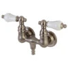 Aqua Vintage 3-3/8" Wall Mount Tub Faucet, Brushed Nickel