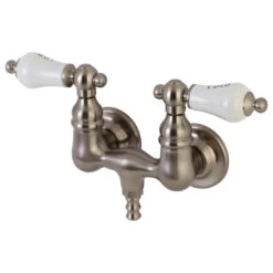 Aqua Vintage 3-3/8" Wall Mount Tub Faucet, Brushed Nickel