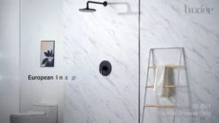 Luxier SS-C01-T-V Rainfall Shower Faucet With Valve And Spout, Brushed Nickel