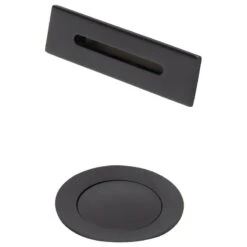 Wyndham Collection Matte Black Universal Square Bathtub Trim Kit