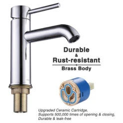 Aquaterior 1 Hole Bathroom Sink Round Faucet 1 Lever Cold & Hot Water Chrome 8 Aquaterior 1 Hole Bathroom Sink Round Faucet 1 Lever Cold & Hot Water Chrome -Warm Bathroom 1421818c0d696535 9568 w800 h800 b1 p0