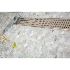 Linear Shower Drain, Brushed Nickel Square Design By Serene Drains, 35" 13 Linear Shower Drain, Brushed Nickel Square Design By Serene Drains, 35" -Warm Bathroom 1481eb30083a0dcf 1955 w800 h800 b0 p0