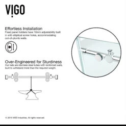 VIGO 34"x46" Frameless 3/8" Shower, Without Base, Chrome -Warm Bathroom 14b177d30f5b353f 9484 w800 h800 b0 p0