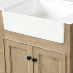 Kelly 48" Single Bathroom Vanity In Weathered Fir With White Engineered Stone Top -Warm Bathroom 14b180bf0203042a 8723 w800 h800 b0 p0