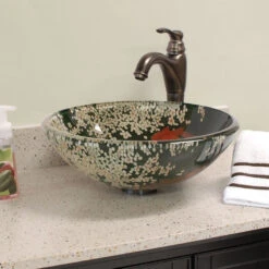 Koi And Lily Pond Glass Vessel Bathroom Sink -Warm Bathroom 150192ab0a883168 2397 w800 h800 b0 p0