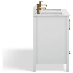 Eleanor Bath Vanity, White, 60", Double Sink, Freestanding 23 Eleanor Bath Vanity, White, 60", Double Sink, Freestanding -Warm Bathroom 15c1ae3703c743db 7682 w800 h800 b1 p0