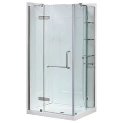 Ove Decors Savannah 40"x32" 10 Mm Shower Kit Satin Nickel
