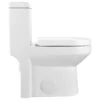 Modern Small One Piece Toilet, Compact Bathroom Tiny Mini Commode Dual Flush