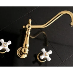 Kingston Brass Wall Mount Tub Faucet, Polished Brass 9 Kingston Brass Wall Mount Tub Faucet, Polished Brass -Warm Bathroom 1641ca420e7eba65 4151 w800 h800 b0 p0