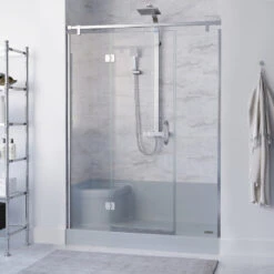 Aquatique 60"x32" Single Threshold Shower Base, Gray