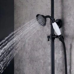 Antique Black Rainfall Showerhead Handheld Wall Mounted Exposed Shower System -Warm Bathroom 167135900ecb9c9b 6048 w800 h800 b0 p0