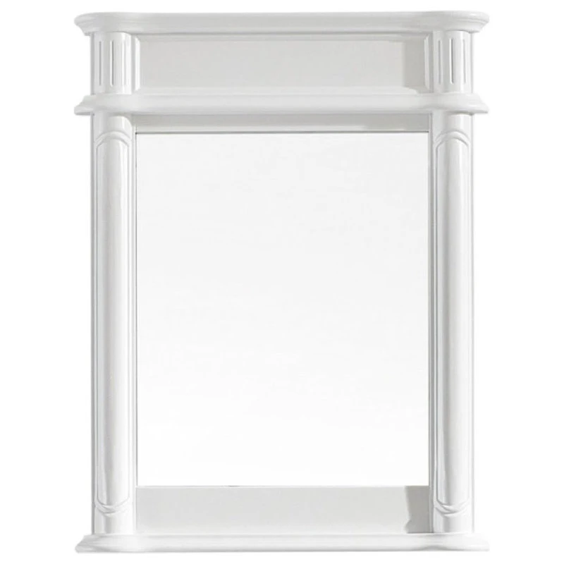 Vinnova Messina 30" Bathroom Vanity Framed Wall Mirror In White 1 Vinnova Messina 30" Bathroom Vanity Framed Wall Mirror In White
