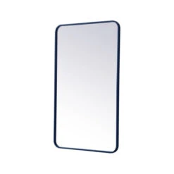 Elegant Decor Evermore 24x40" Soft Corner Metal Rectangular Mirror In Blue -Warm Bathroom 1701dae5039ae44f 7495 w800 h800 b1 p0