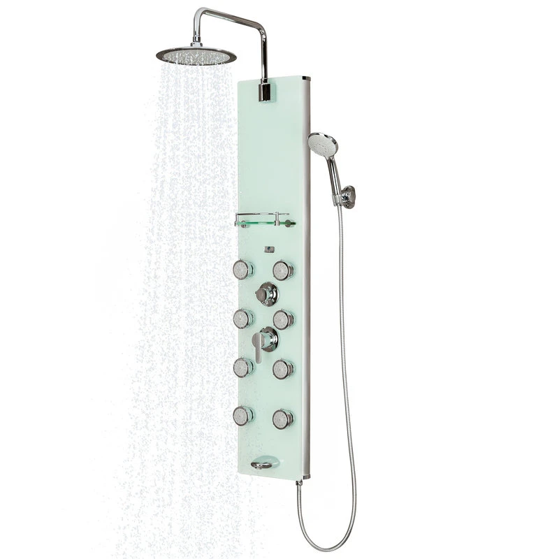 Lahaina ShowerSpa White Glass Shower Panel 3 Lahaina ShowerSpa White Glass Shower Panel - Image 3