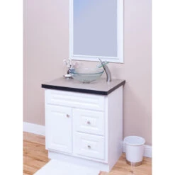 Topia Clear Glass Vessel Sink And Faucet Set, Brushed Nickel -Warm Bathroom 1731ee4a0d278d77 6796 w800 h800 b0 p0