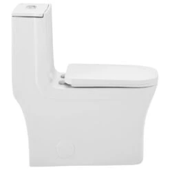 Concorde One Piece Square Toilet Dual Flush 0.8/1.28 Gpf, Glossy White -Warm Bathroom 17a1081b025eb2b1 4573 w800 h800 b1 p0