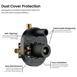 Circular Pressure 3-Function Shower System, Rough-In Valve, Chrome -Warm Bathroom 17b1bc5e03375b22 4992 w800 h800 b1 p0