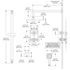 Belanger Rain Thermostatic Square Shower System, Wall 27 Belanger Rain Thermostatic Square Shower System, Wall -Warm Bathroom 17d10a0a02ed26ef 9394 w800 h800 b1 p0
