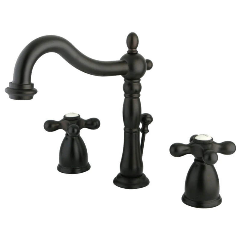 Kingston Brass Widespread Bathroom Faucet With Plastic Pop-Up, Oil Rubbed Bronze 1 Kingston Brass Widespread Bathroom Faucet With Plastic Pop-Up, Oil Rubbed Bronze
