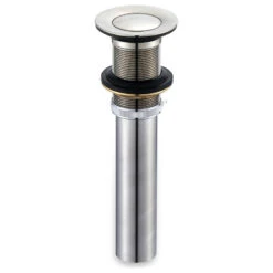 1-1/2" Push Pop-Up Drain Stopper For Sink, Brushed Nickel, Without Overflow 15 1-1/2" Push Pop-Up Drain Stopper For Sink, Brushed Nickel, Without Overflow -Warm Bathroom 19e1334101ce29ec 9236 w800 h800 b1 p0