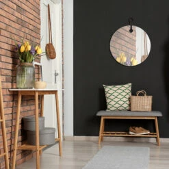 19" Dia Frameless Round Wall Mirror Black Bathroom Entryway Bedroom Decor -Warm Bathroom 1a81d8620f15e87d 4107 w800 h800 b0 p0