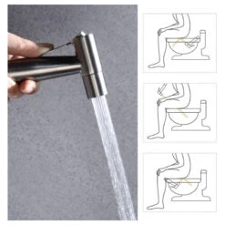 Wellfor Handheld Bidet Sprayer Attachment For Toilet, Sliver -Warm Bathroom 1a9125c802a7c35c 2175 w800 h800 b1 p0