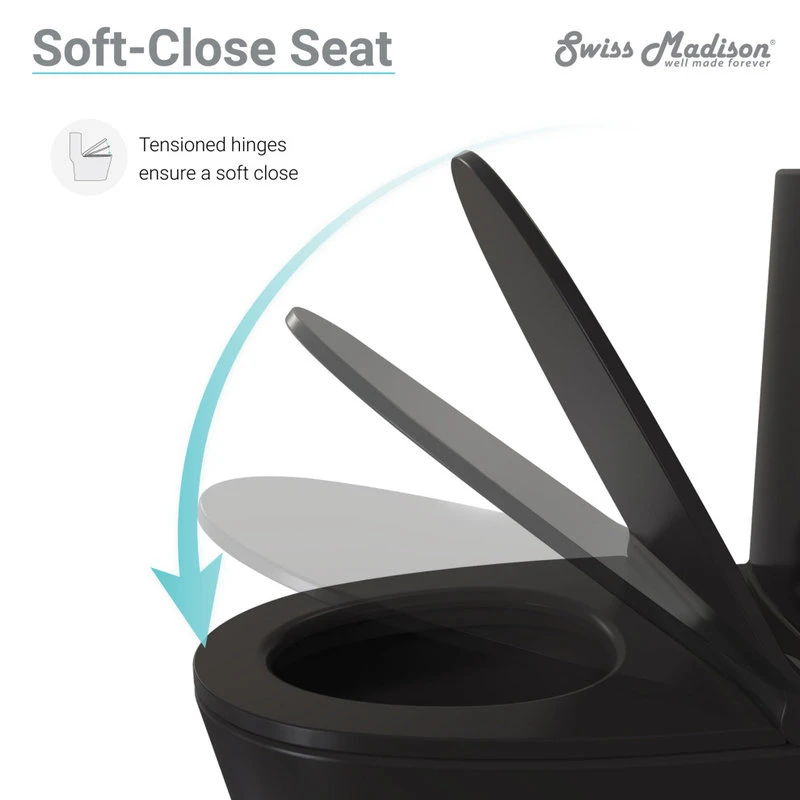 Virage One Piece Elongated Dual Flush Toilet 0.8/1.28 Gpf, Matte Black 8 Virage One Piece Elongated Dual Flush Toilet 0.8/1.28 Gpf, Matte Black - Image 8