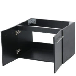 24" Wall Mount Vanity, White Stone Countertop, Black -Warm Bathroom 1b614c120cfeca3d 1152 w800 h800 b1 p0