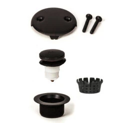 ToeTouch Bathtub Drain Trim Kit With 2 Hole Face Plate, Oil Rubbed Bronze
