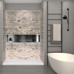 Transolid SWK603696-49 Saramar 60"x36"x96" Shower Wall Kit, Sand Creme -Warm Bathroom 1cd10f3c0d823642 4828 w800 h800 b0 p0