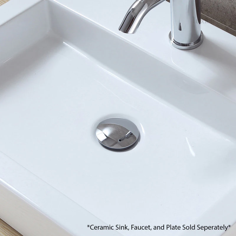 1-5/8" Push Pop-Up Drain Stopper No Overflow For Sink, Chrome 3 1-5/8" Push Pop-Up Drain Stopper No Overflow For Sink, Chrome - Image 3