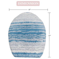 Home Weavers Gradiation Collection Cotton Soft Lid Cover, 18"x18", Blue -Warm Bathroom 1d9114ea038621fd 5418 w800 h800 b1 p0