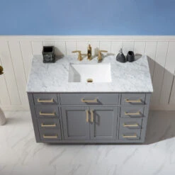 Ivy Gray Bathroom Vanity Set, 48", Without Mirror -Warm Bathroom 1e115d810f2b95b1 7775 w800 h800 b0 p0