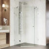 VIGO 34"x34" Frameless Neo-Angle 3/8" Shower, Without Base, Chrome