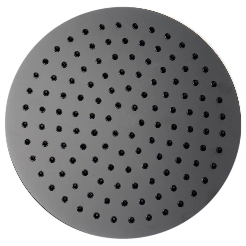 Alfi Brand Matte Black Stainless Steel 12" Round Ultra-Thin Rain Shower Head 5 Alfi Brand Matte Black Stainless Steel 12" Round Ultra-Thin Rain Shower Head - Image 5