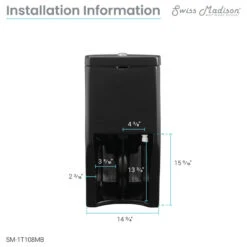 Monaco One Piece Elongated Toilet Dual Flush, Matte Black -Warm Bathroom 1ef1b13201798845 9291 w800 h800 b1 p0