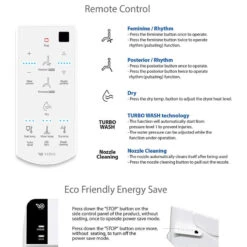 Bidet Toilet Seat With UV-A LED And Remote, Round -Warm Bathroom 1ef1b238003824e6 0823 w800 h800 b1 p0