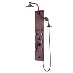 Sedona ShowerSpa Hammered Copper Shower Panel With Oil-Rubbed Bronze