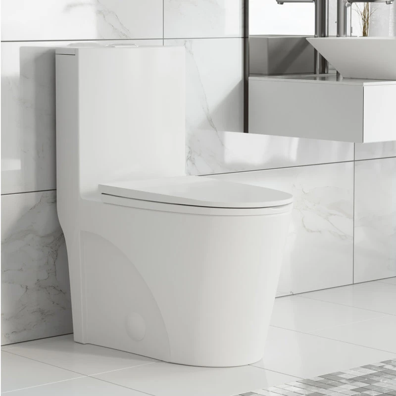 St. Tropez Elongated Toilet, Dual Flush, Glossy White 2 St. Tropez Elongated Toilet, Dual Flush, Glossy White - Image 2