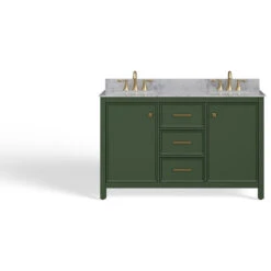 The Woodruff Bathroom Vanity, Double Sink, 54", Vogue Green, Freestanding -Warm Bathroom 1f51ca3703d99b8e 5771 w800 h800 b1 p0