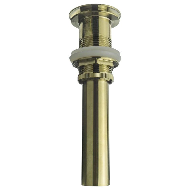 Fine Fixtures Pop-Up Bathroom Sink Drain Without Overflow, Satin Brass 3 Fine Fixtures Pop-Up Bathroom Sink Drain Without Overflow, Satin Brass - Image 3