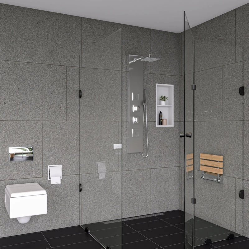 Alfi Brand White Matte Stainless Steel Recessed Toilet Paper Holder With Cover 3 Alfi Brand White Matte Stainless Steel Recessed Toilet Paper Holder With Cover - Image 3