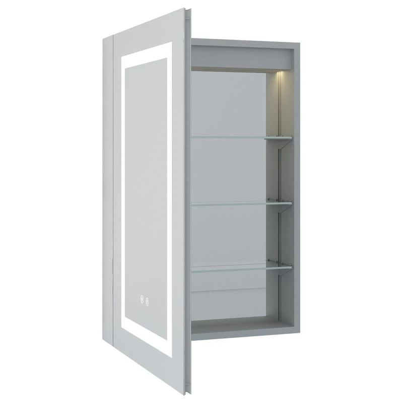 Recessed/Surface LED Light Mirror Medicine Cabinet Defogger, 20"x30" Left Hinge 12 Recessed/Surface LED Light Mirror Medicine Cabinet Defogger, 20"x30" Left Hinge - Image 12
