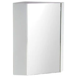Fresca Coda 18" White Corner Medicine Cabinet With Mirror Door