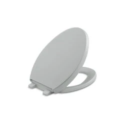 Kohler Reveal Quiet-Close W/ Grip-Tight Bumpers Elongated Toilet Seat, Ice Grey