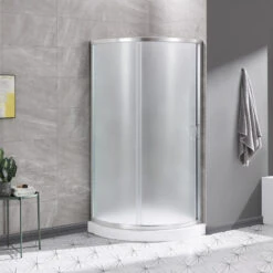 Ove Decors Breeze 32 Shower Kit, Frosted Glass Panels And Base, Satin Nickel -Warm Bathroom 217131570f901b77 3480 w800 h800 b0 p0