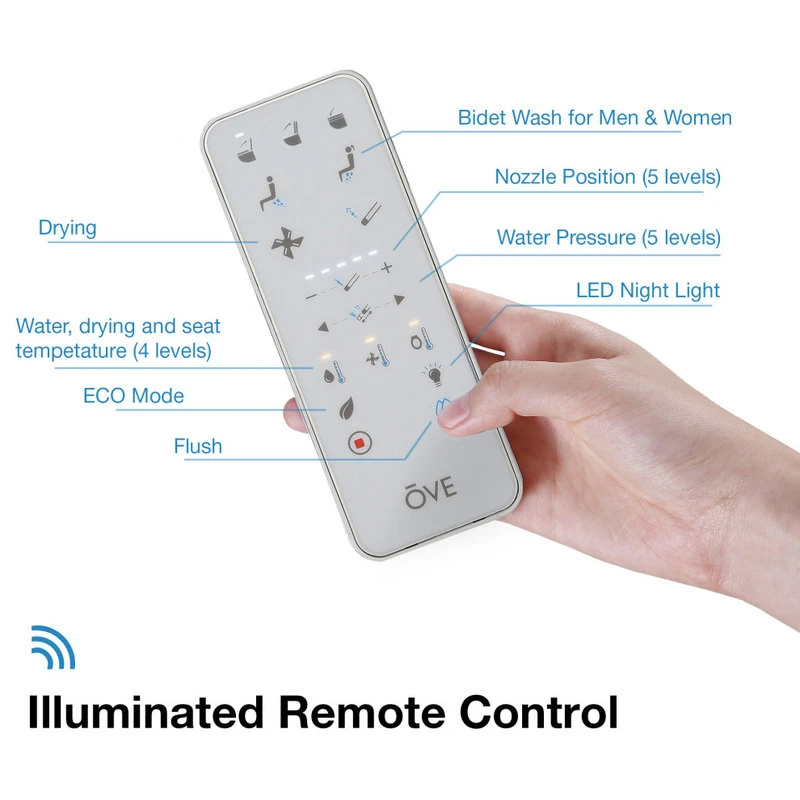 OVE Decors Nova Classic Smart Bidet Elongated Toilet 14 OVE Decors Nova Classic Smart Bidet Elongated Toilet - Image 14