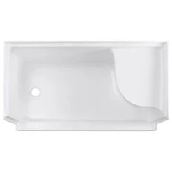 Aquatique 60"x32" Shower Base With Left Hand Drain, White -Warm Bathroom 220147aa0f22ef30 9498 w800 h800 b1 p0